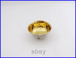 Antique Early 20th Century Japanese Kanji Solid Silver Miniature Bowl Marked