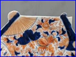 Antique Japanese 19th Century Meiji Period Imari Dish Plate Fan Fans Signed