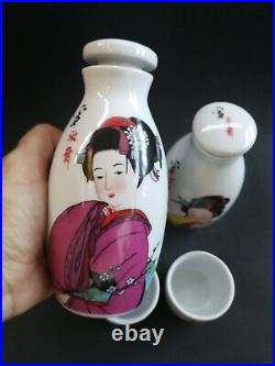 Antiques japanese porcelain vase sache collectable vintage ceramics 19th century