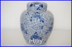 Fine Antique Japanese Ginger Jar Blue & White Seto Ware 19th-20th Century