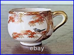 Fine Antique Japanese Satsuma Cup & Saucer, Mid 19th Century, Signed