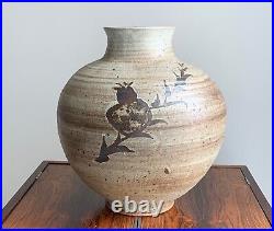 Large Fine Japanese Studio Pottery Vase, Mcm, MID Century, Korean