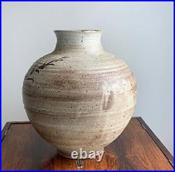 Large Fine Japanese Studio Pottery Vase, Mcm, MID Century, Korean